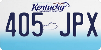KY license plate 405JPX