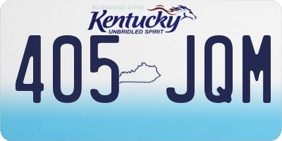KY license plate 405JQM