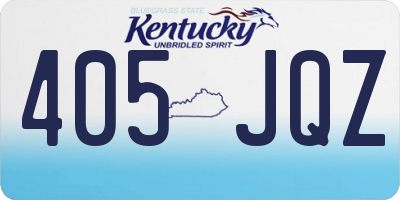KY license plate 405JQZ