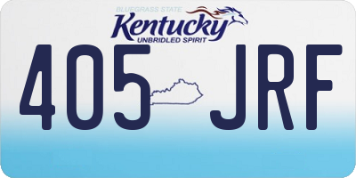 KY license plate 405JRF