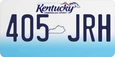 KY license plate 405JRH