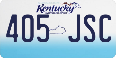 KY license plate 405JSC