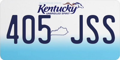 KY license plate 405JSS