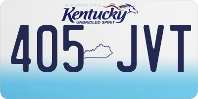 KY license plate 405JVT