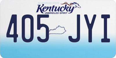 KY license plate 405JYI