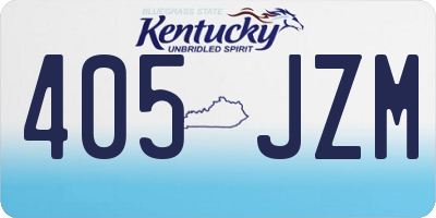 KY license plate 405JZM