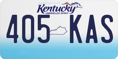 KY license plate 405KAS