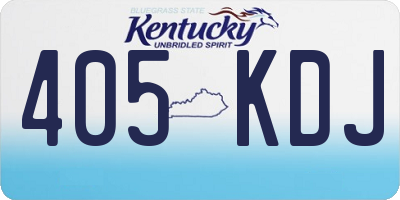 KY license plate 405KDJ