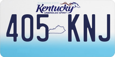KY license plate 405KNJ