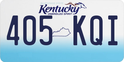 KY license plate 405KQI