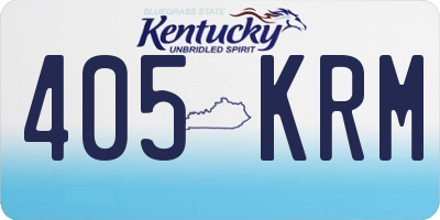 KY license plate 405KRM