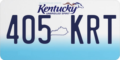 KY license plate 405KRT