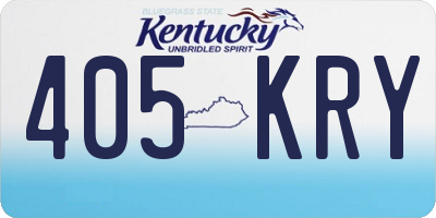 KY license plate 405KRY