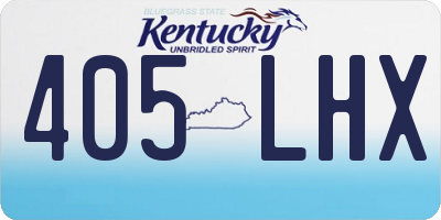 KY license plate 405LHX
