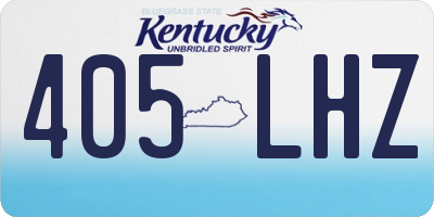 KY license plate 405LHZ