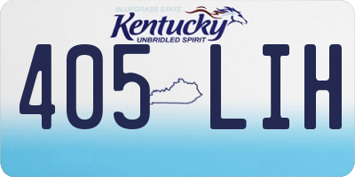 KY license plate 405LIH