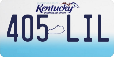 KY license plate 405LIL