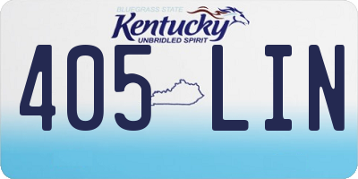 KY license plate 405LIN