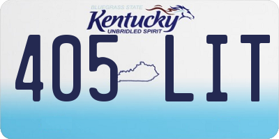 KY license plate 405LIT
