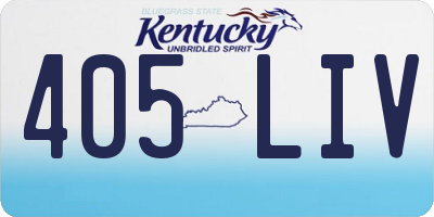 KY license plate 405LIV