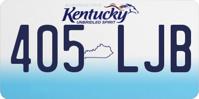 KY license plate 405LJB