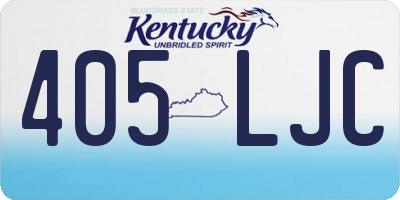 KY license plate 405LJC