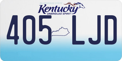KY license plate 405LJD