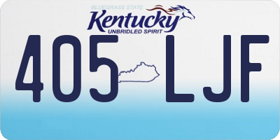 KY license plate 405LJF