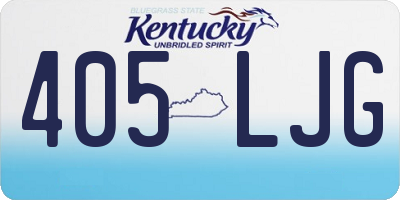 KY license plate 405LJG