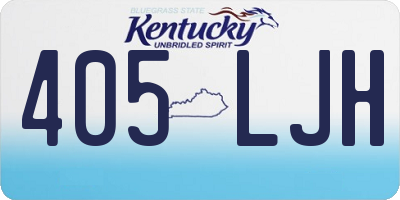 KY license plate 405LJH