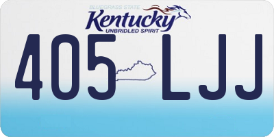 KY license plate 405LJJ