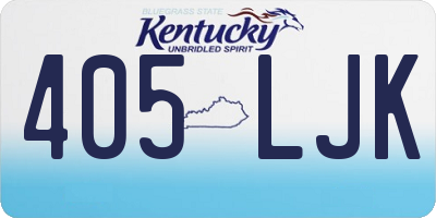 KY license plate 405LJK