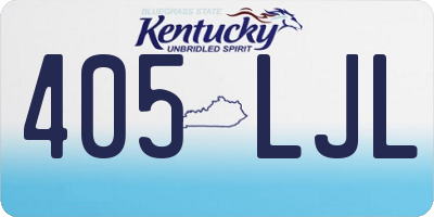 KY license plate 405LJL