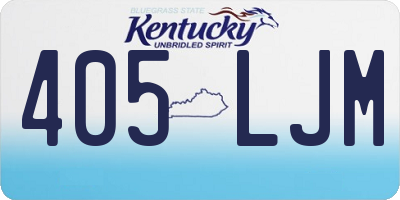 KY license plate 405LJM
