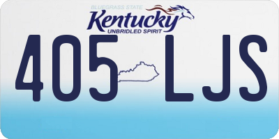 KY license plate 405LJS