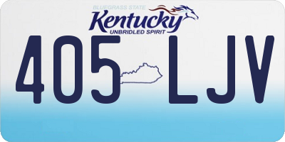 KY license plate 405LJV