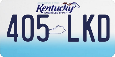 KY license plate 405LKD