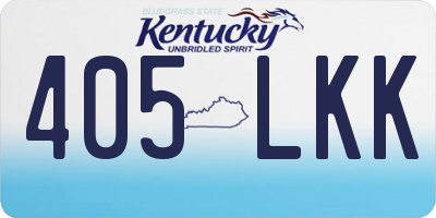 KY license plate 405LKK