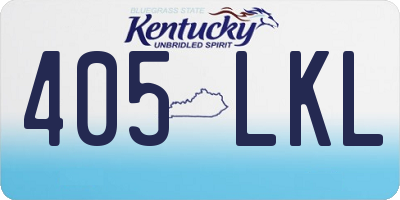 KY license plate 405LKL