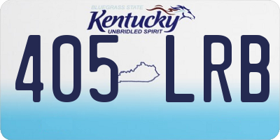 KY license plate 405LRB