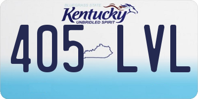KY license plate 405LVL