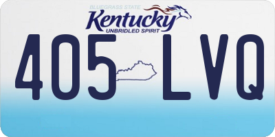 KY license plate 405LVQ