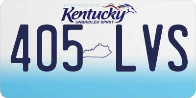 KY license plate 405LVS