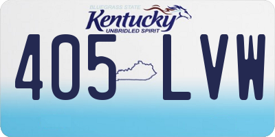 KY license plate 405LVW