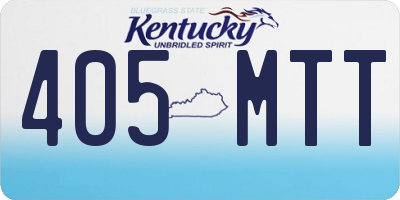 KY license plate 405MTT