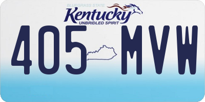 KY license plate 405MVW