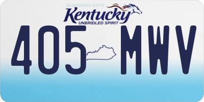 KY license plate 405MWV