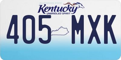 KY license plate 405MXK