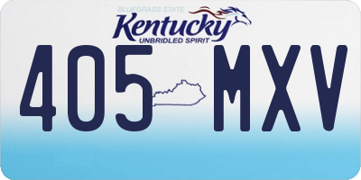 KY license plate 405MXV