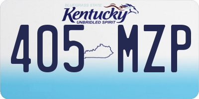 KY license plate 405MZP